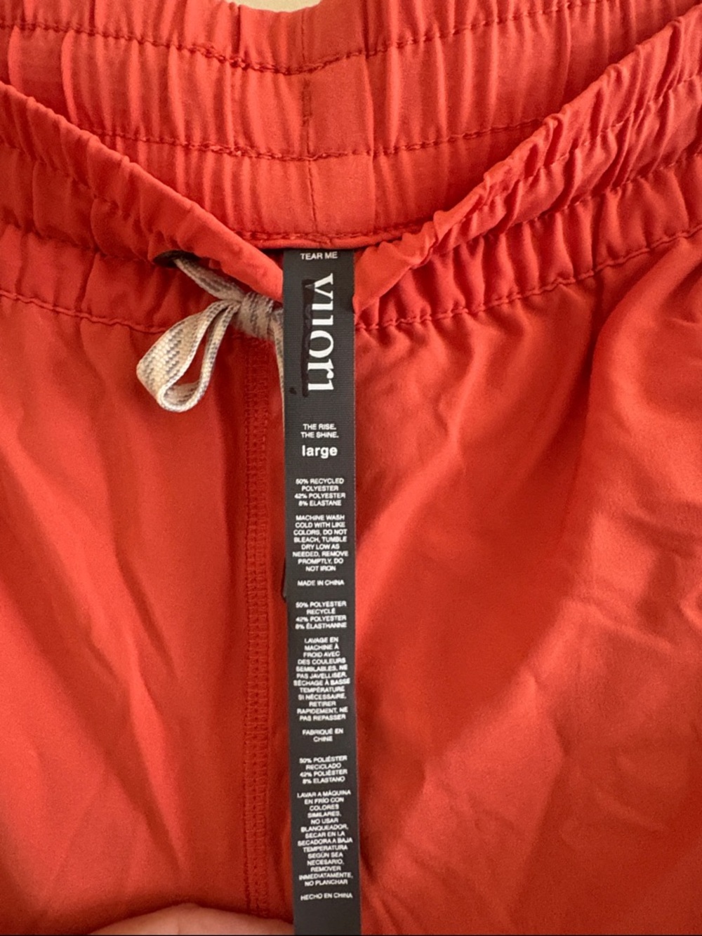 Vuori Coral-Red Women's Athletic Shorts - Picture 4 of 5